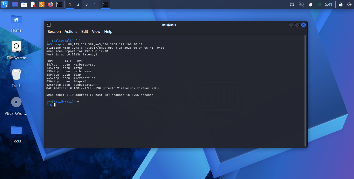 Nmap AD 端口