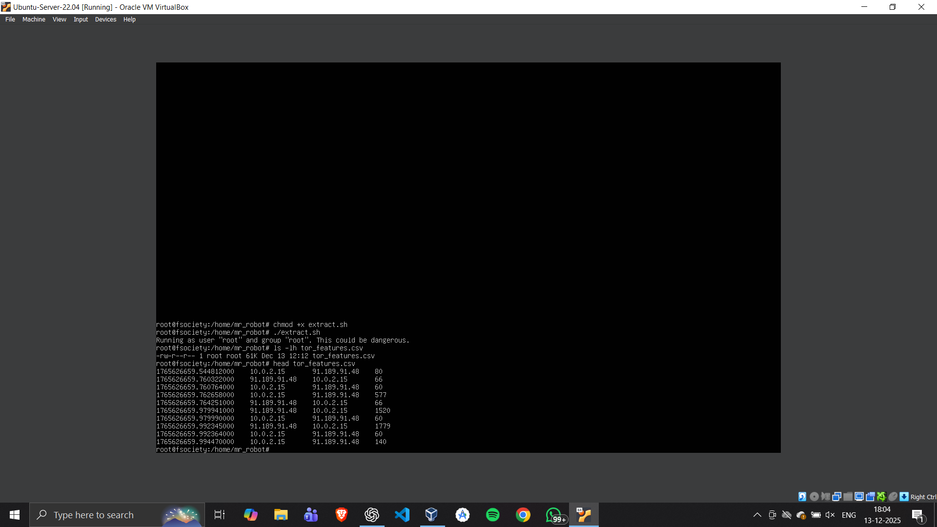 Captured Network Metadata