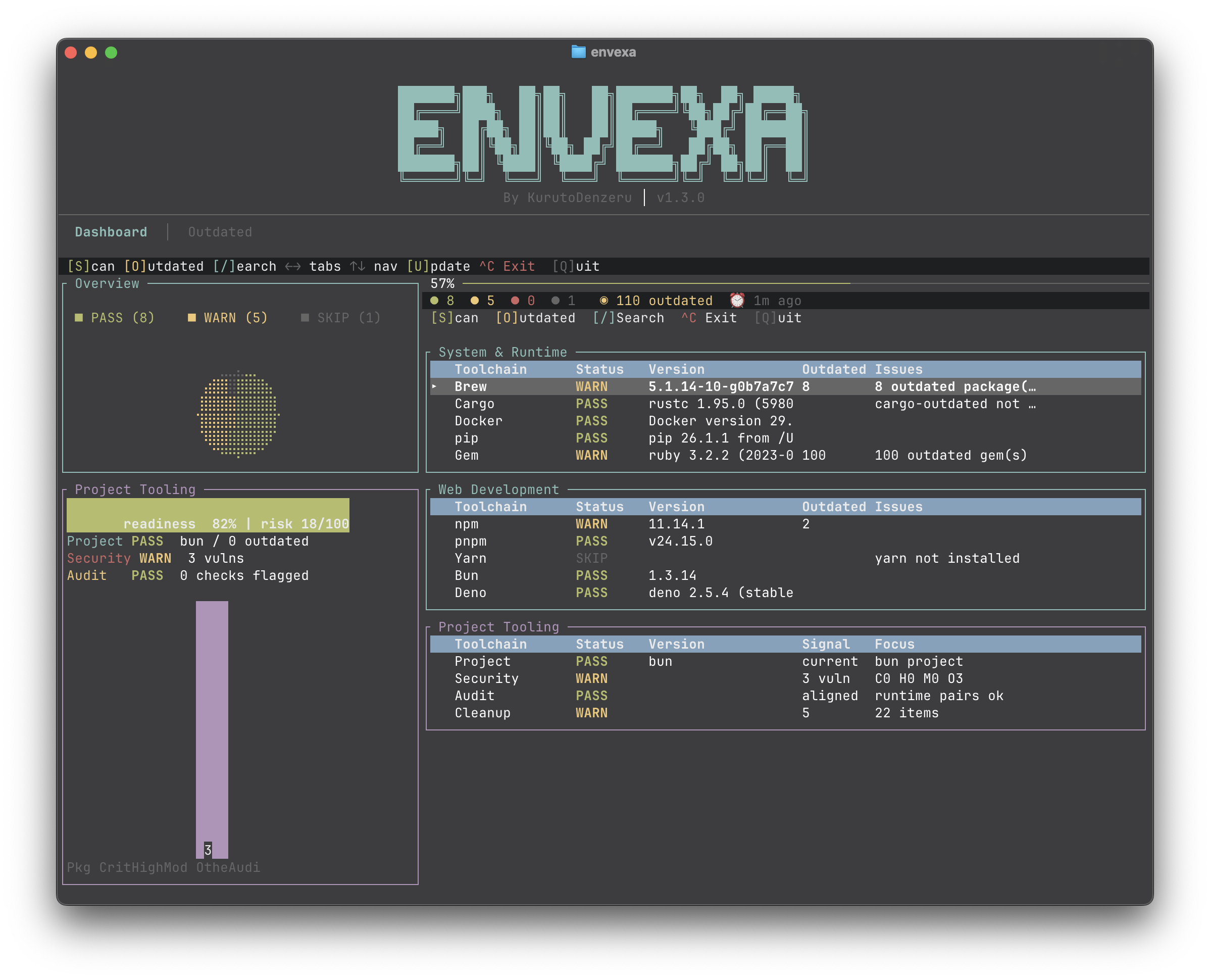 Envexa TUI Screenshot