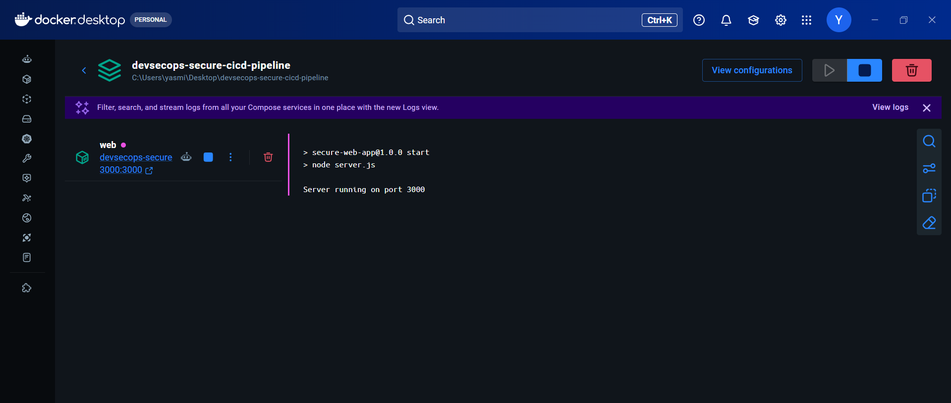 Docker Container Running
