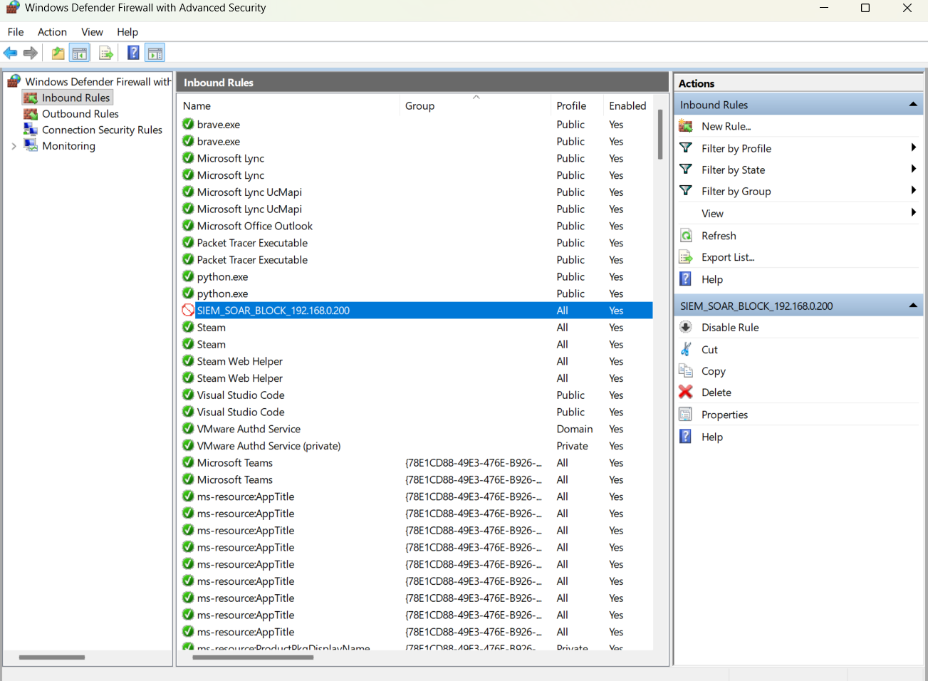 Firewall Mitigation