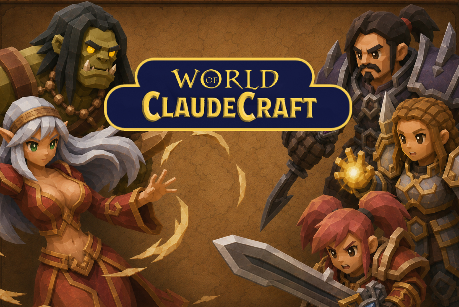 World of Claudecraft 标题画面