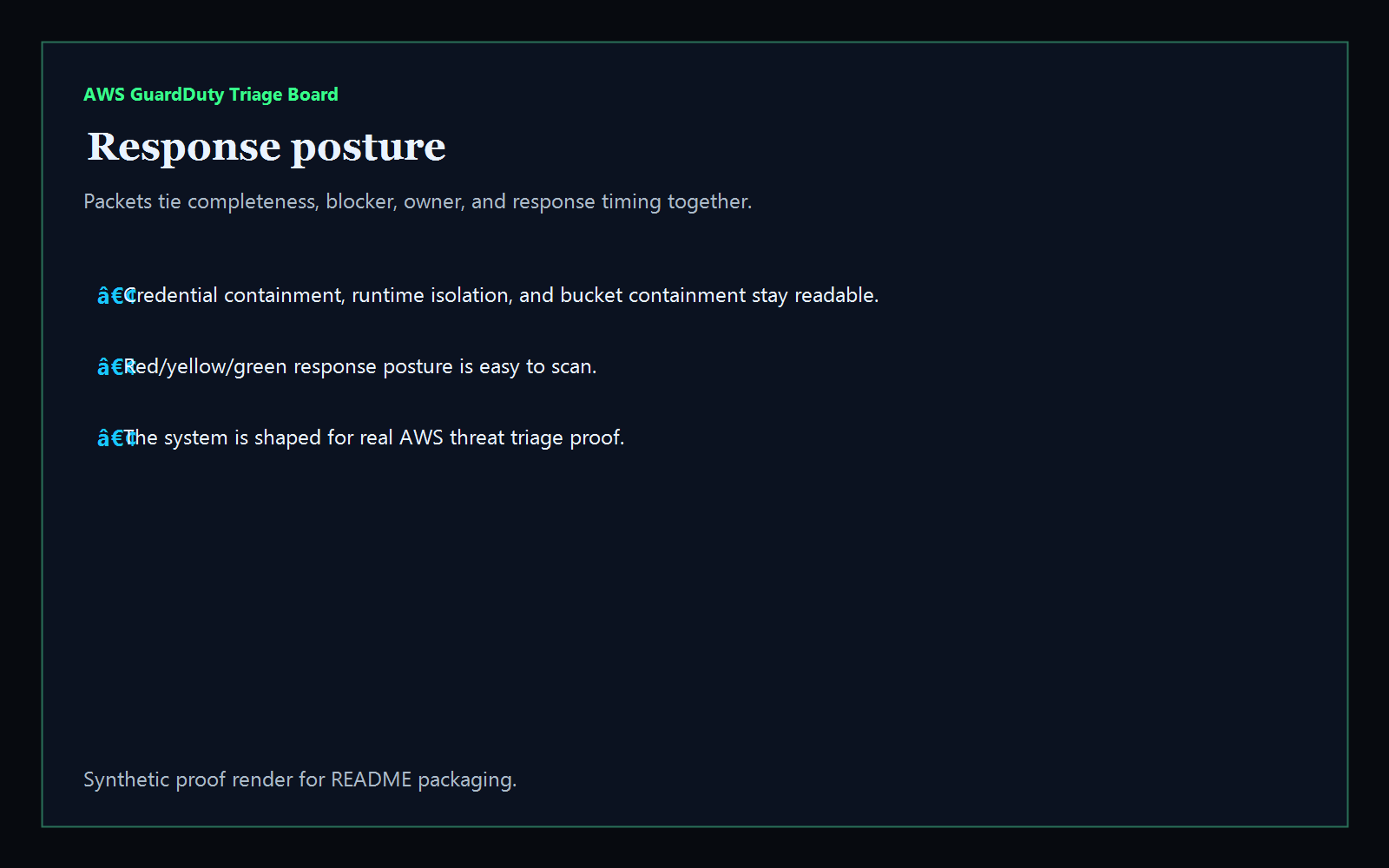 Response posture