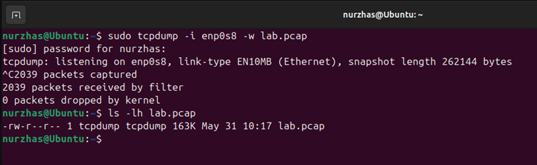 Tcpdump捕获