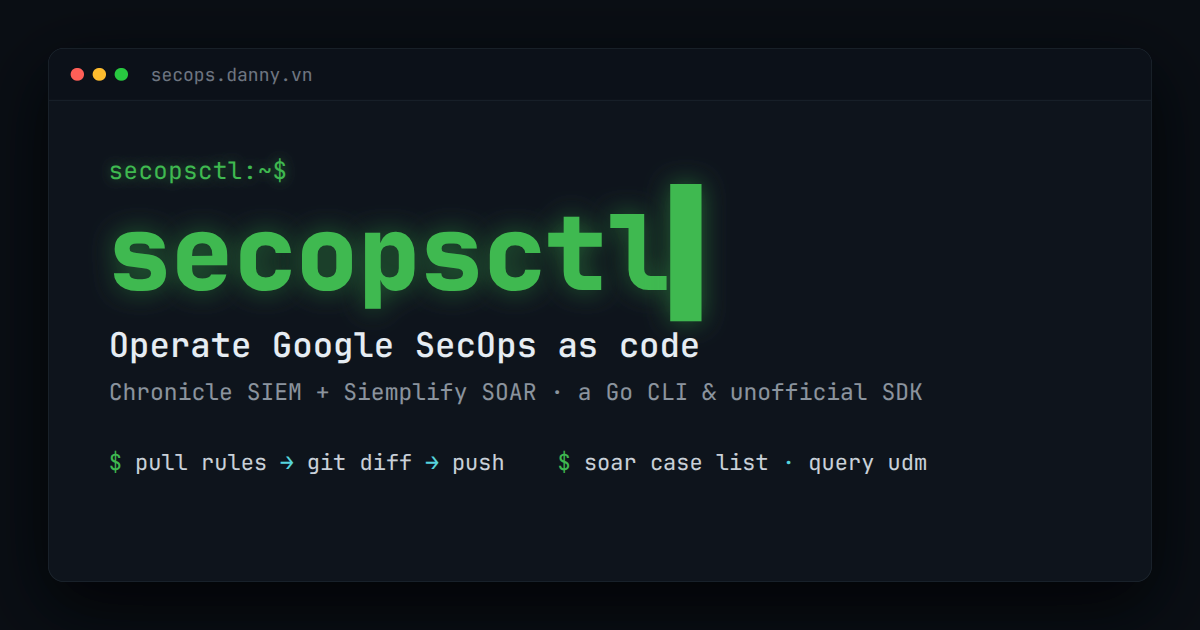 secopsctl — operate Google SecOps as code