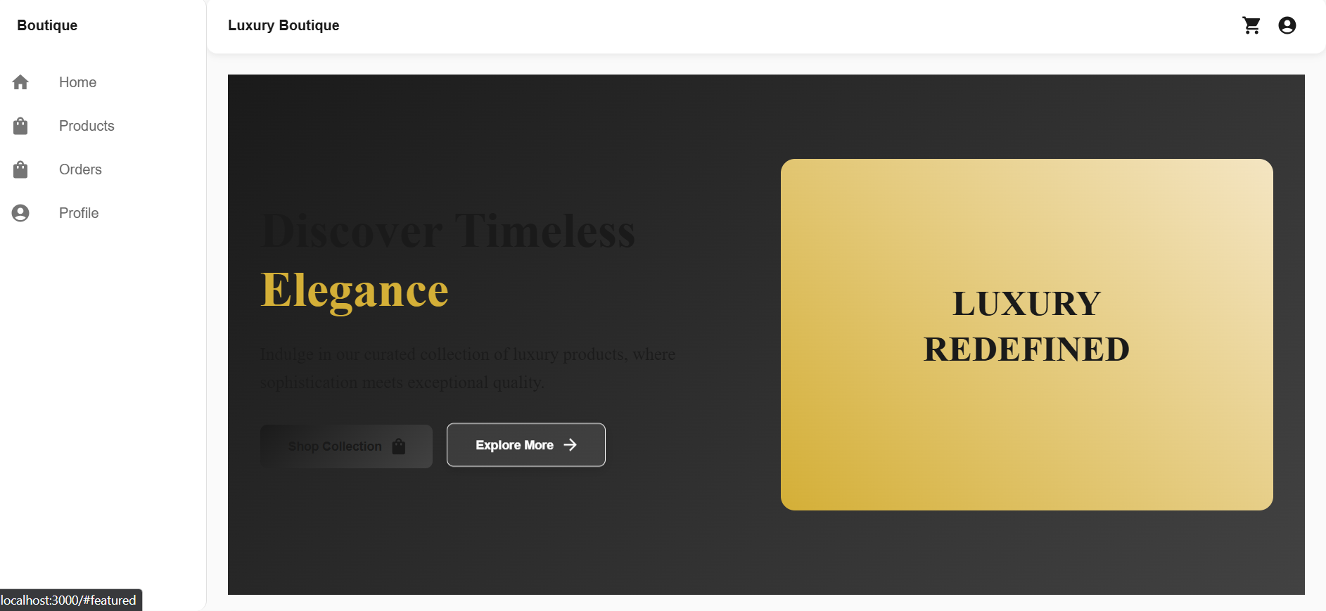 Boutique Frontend UI