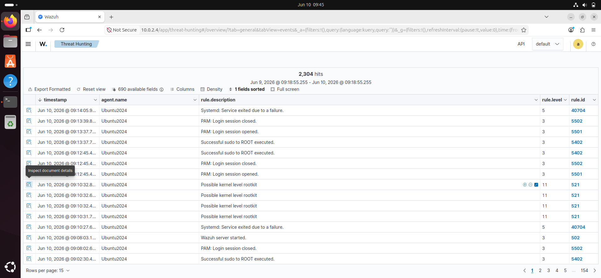 Kernel Rootkit Logs