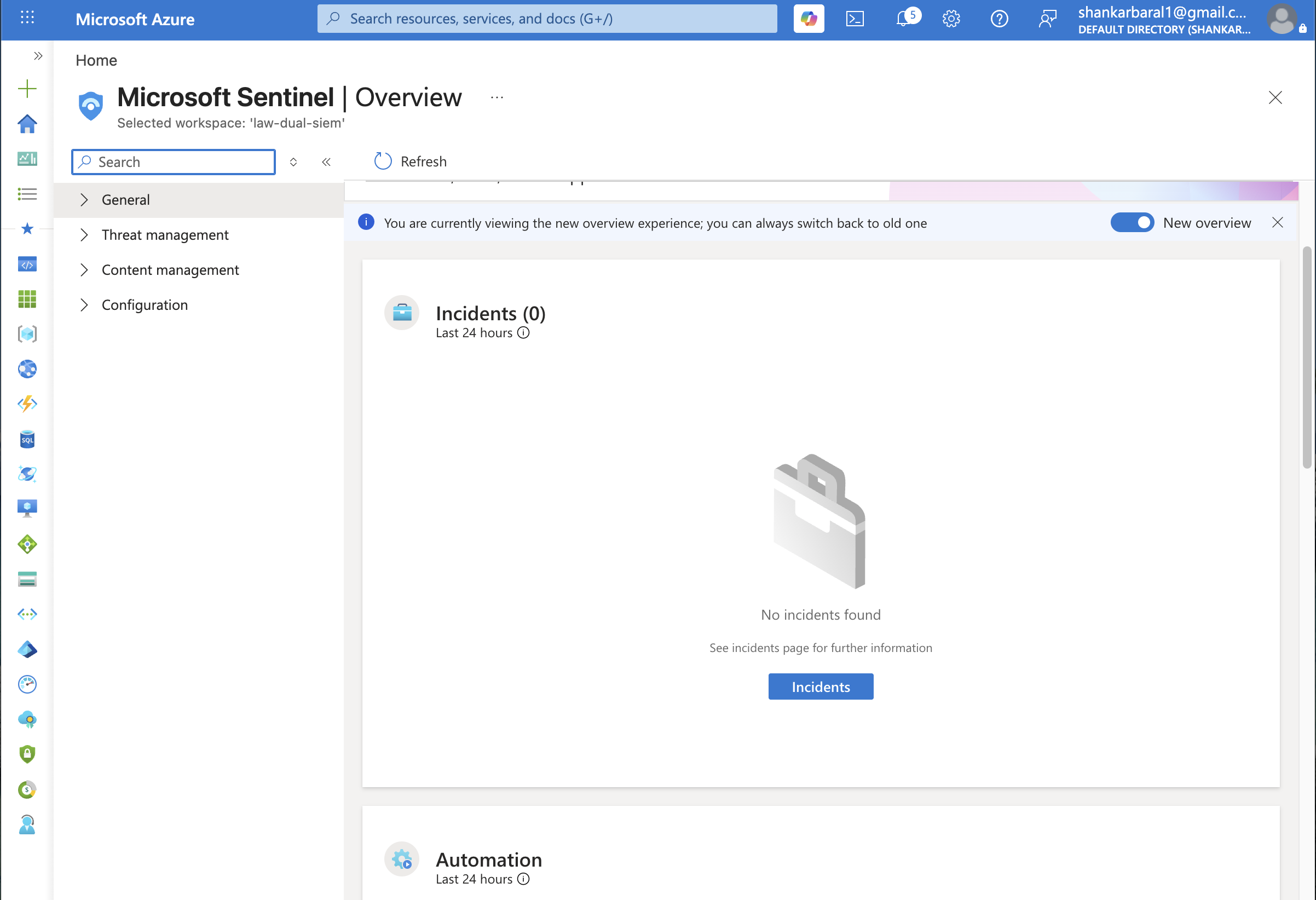 Microsoft Sentinel Deployed