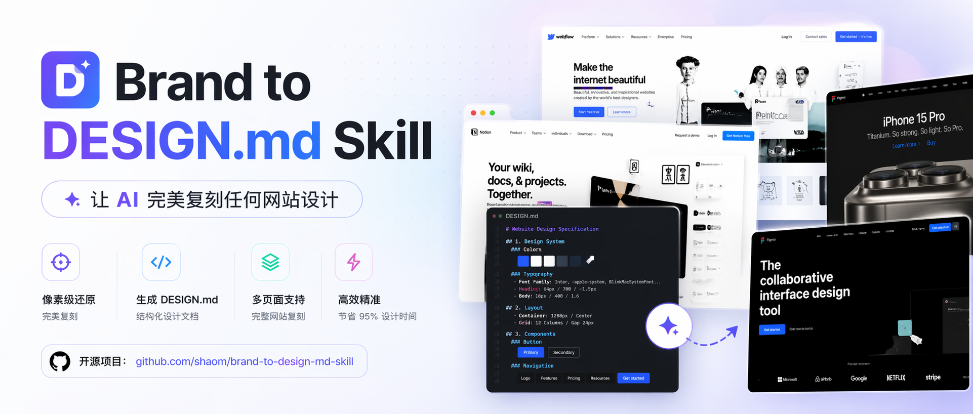 Brand to DESIGN.md Skill 封面
