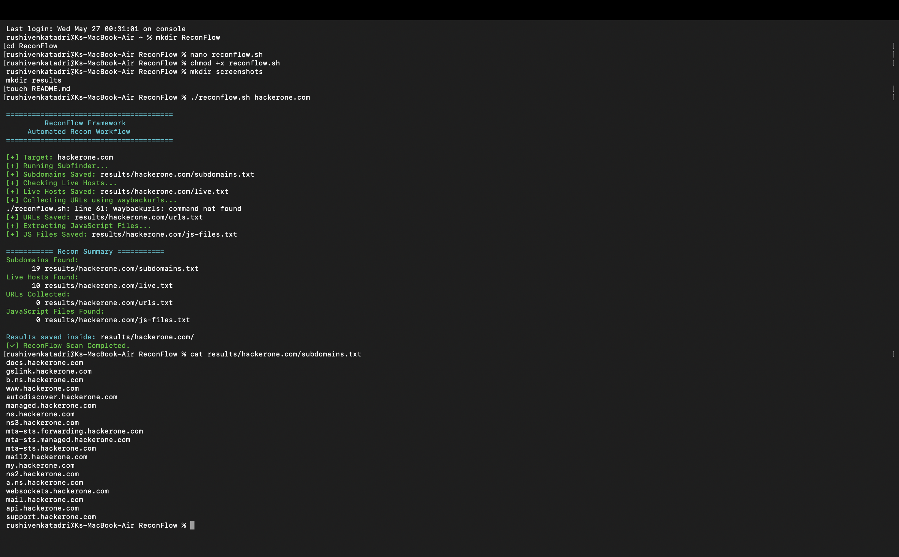 Recon Workflow
