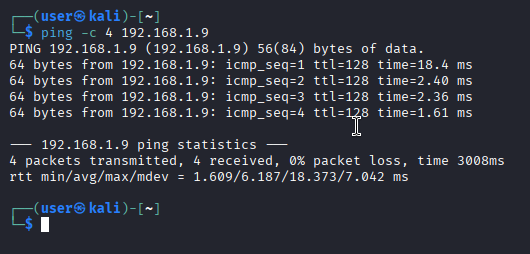 Verificação de Ping