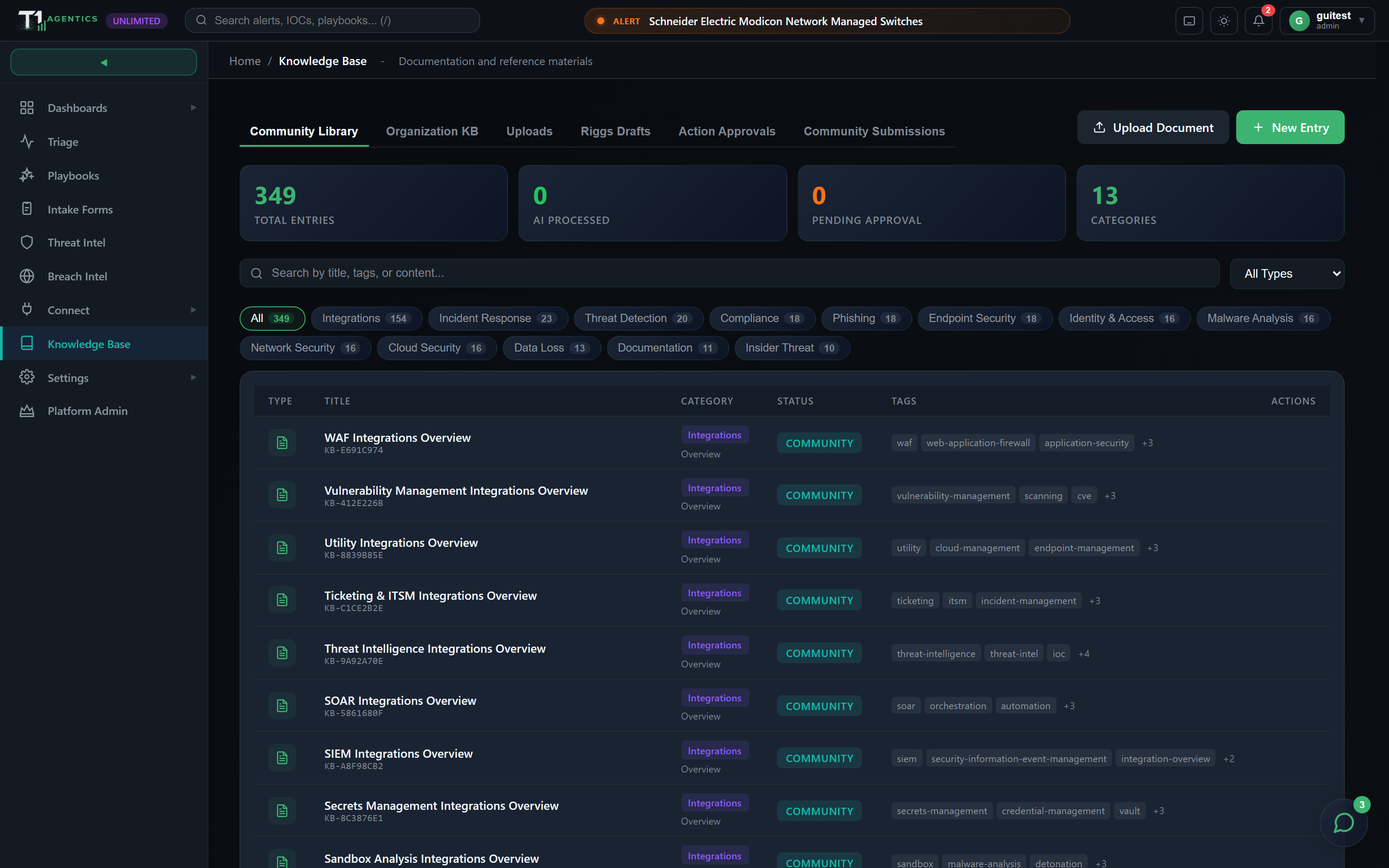Built-in knowledge base
