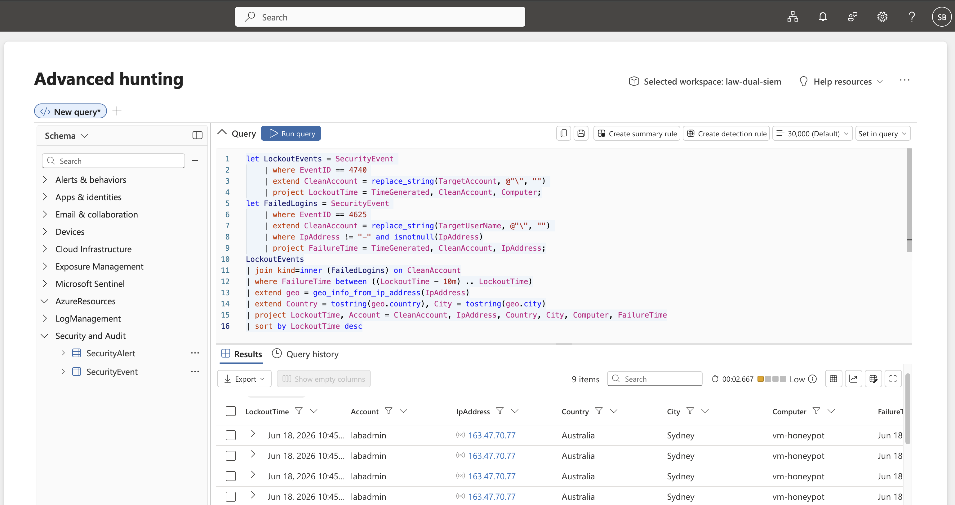KQL Detection 3 Results