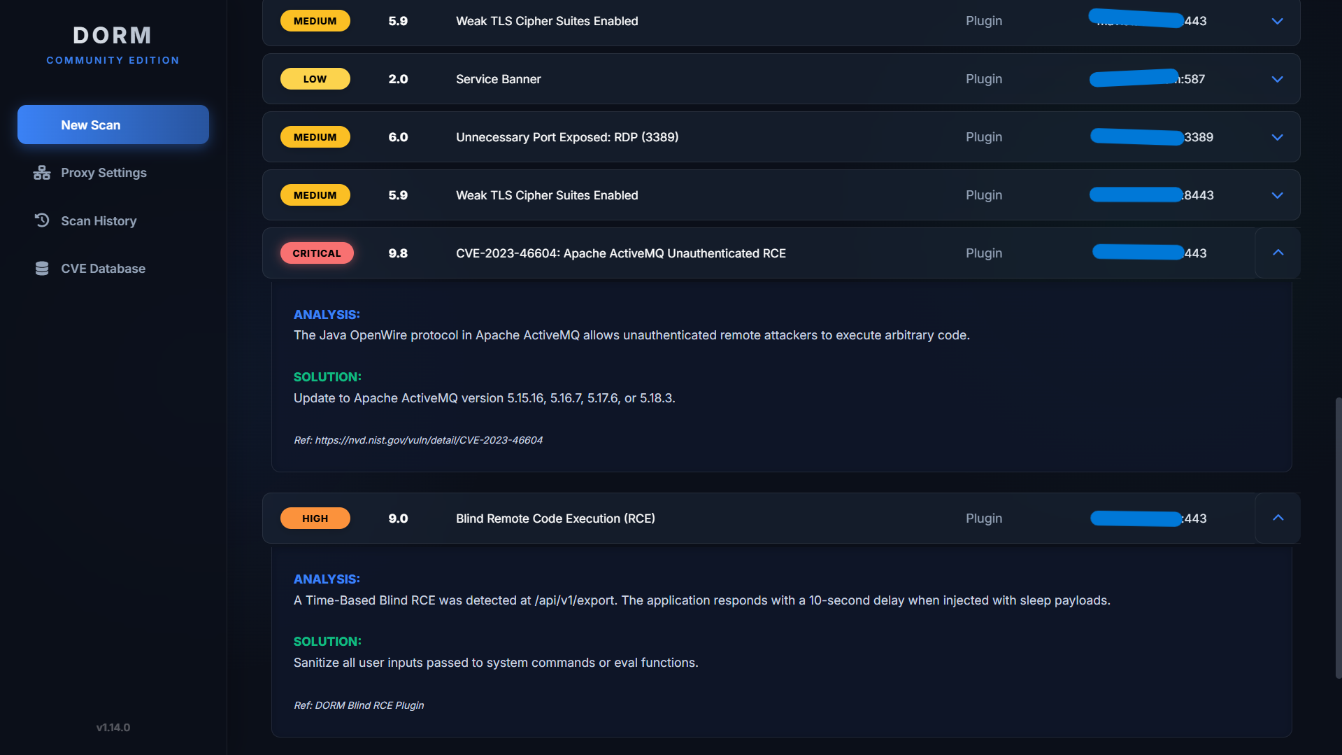 Results Interface