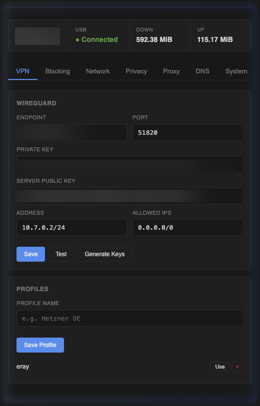 shadowplug Dashboard