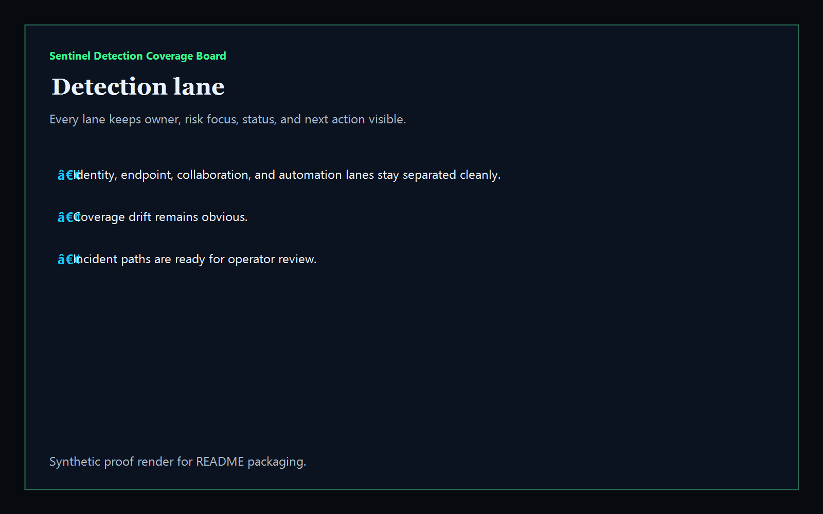 Detection lane