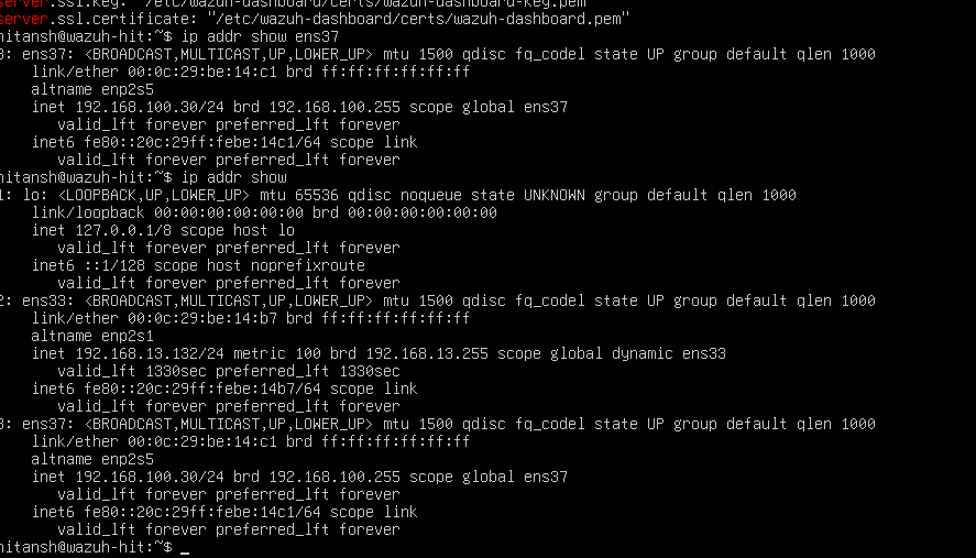 Ubuntu ens37 — 确认为 192.168.100.30