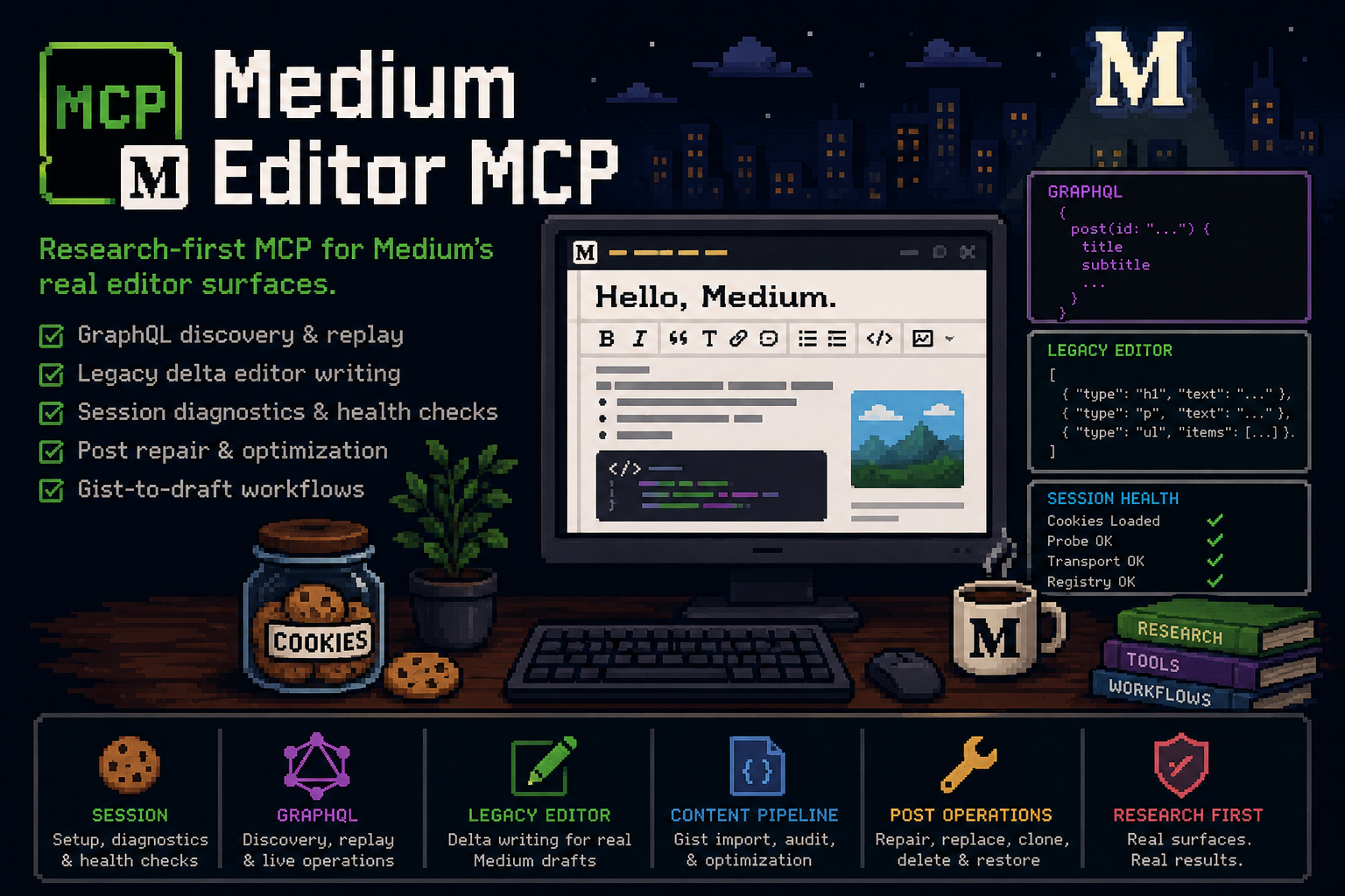 Medium Editor MCP hero card