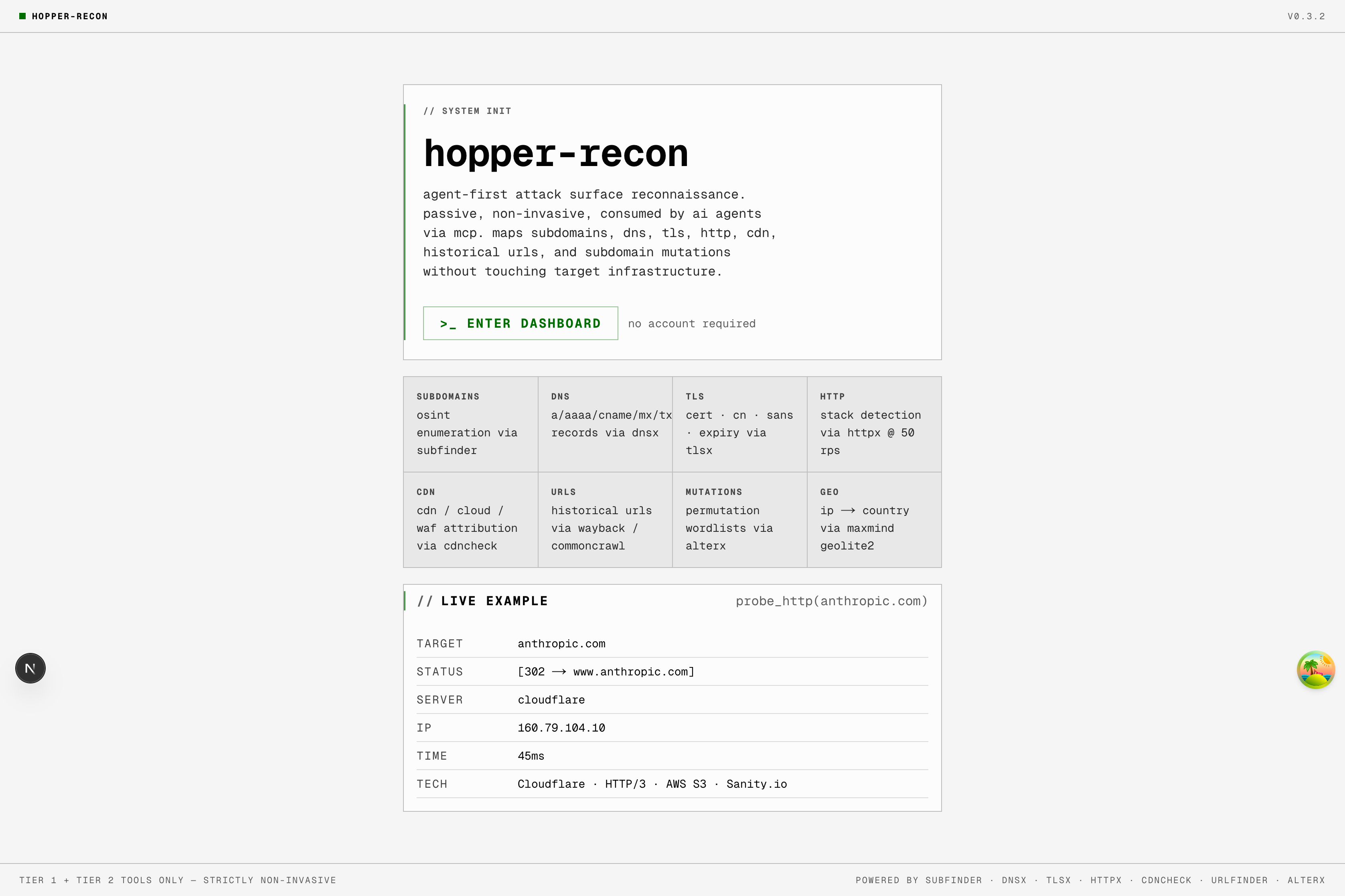 Landing page
