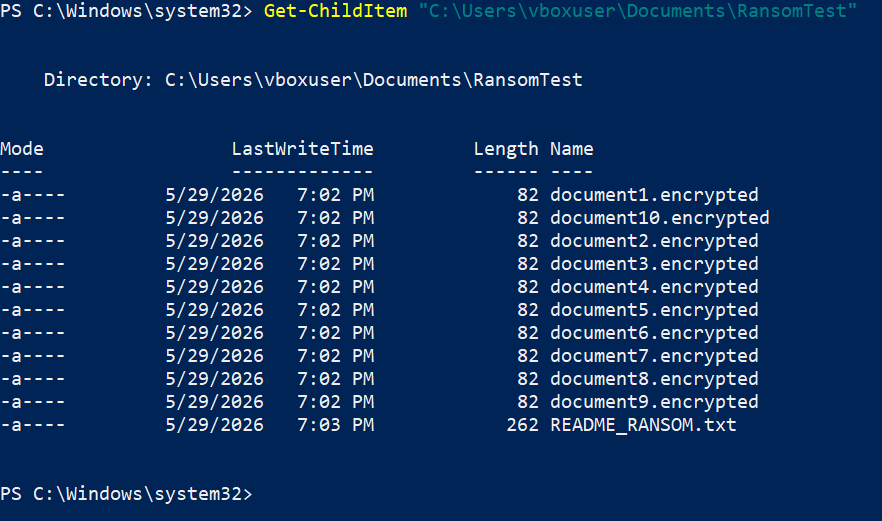 encrypted files powershell