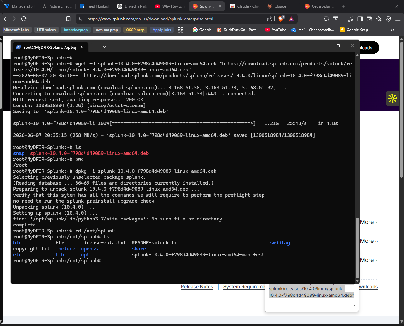 在 Ubuntu 上安装 Splunk