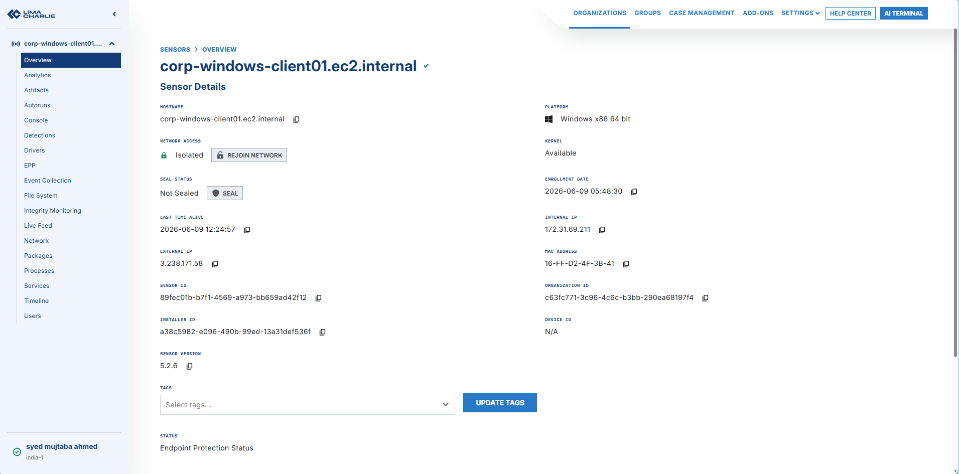 Endpoint Isolated