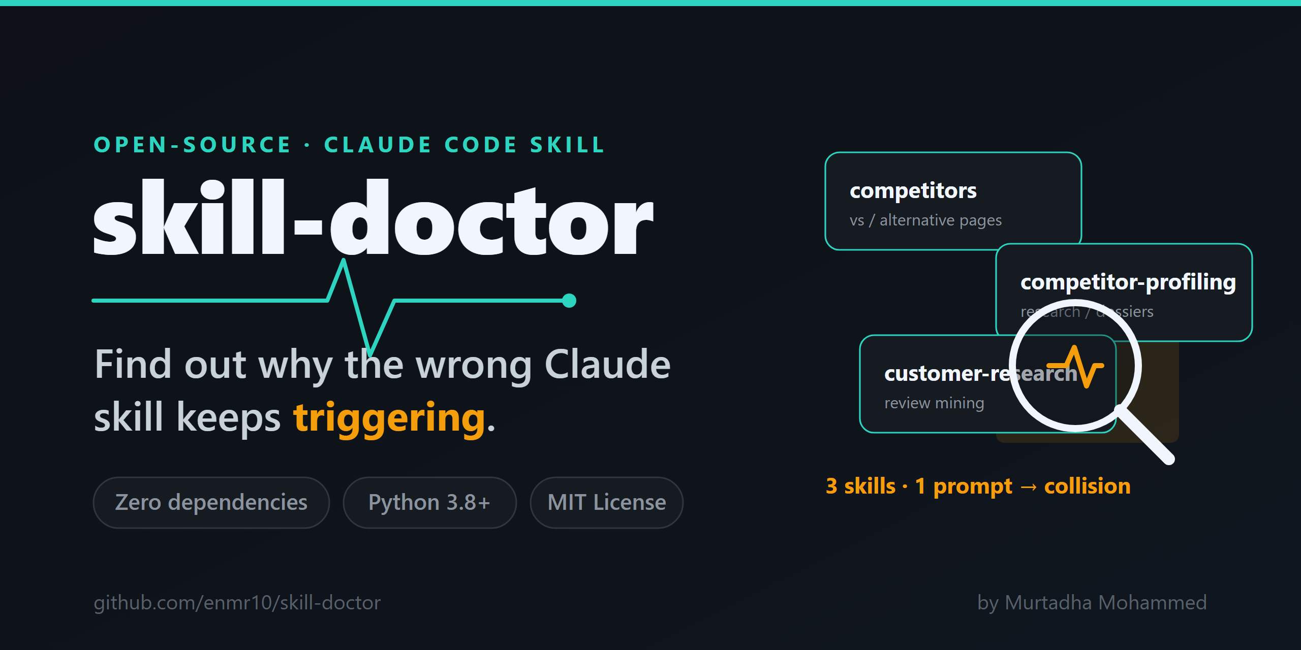 skill-doctor — find out why the wrong Claude skill keeps triggering