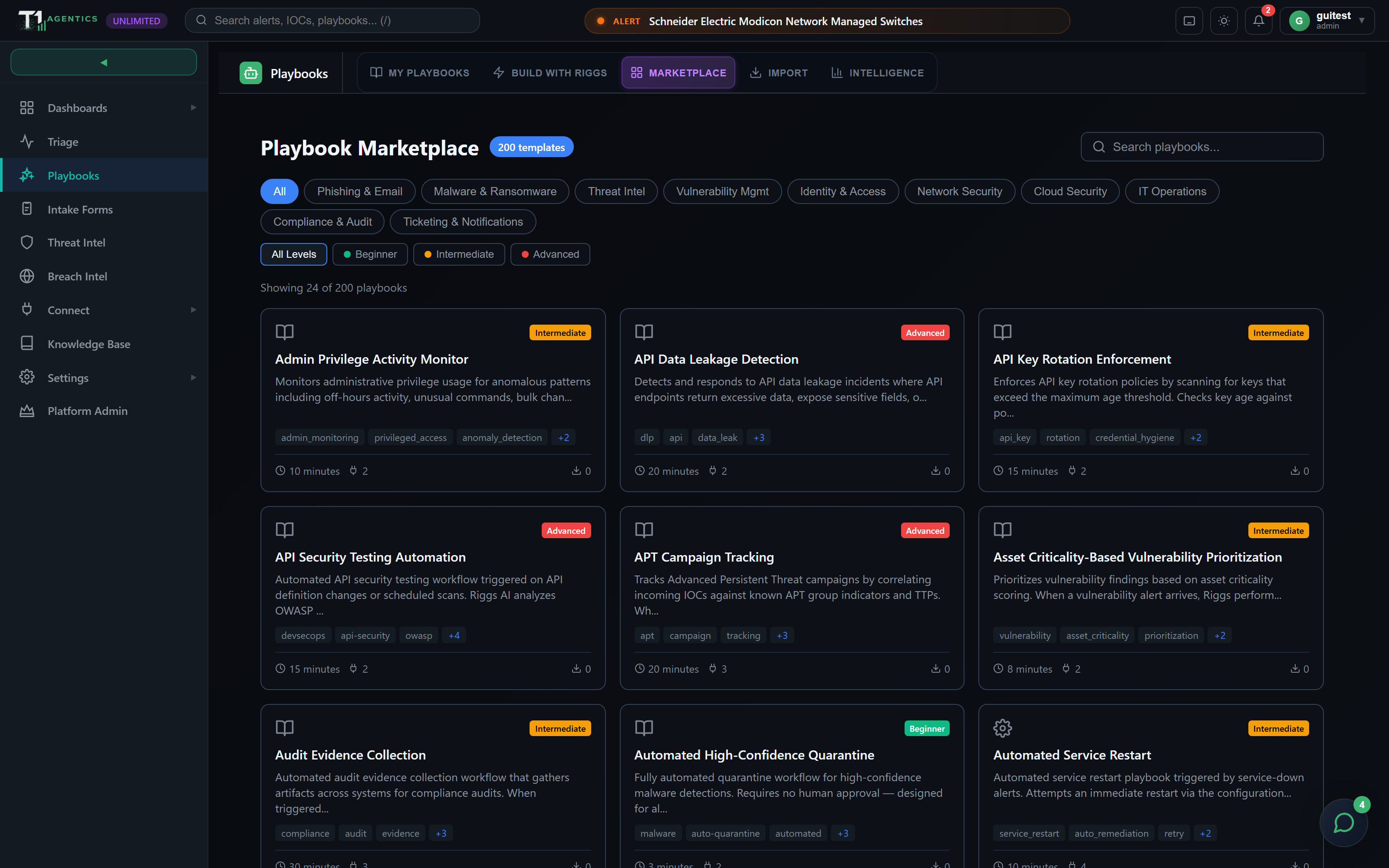 Playbook marketplace