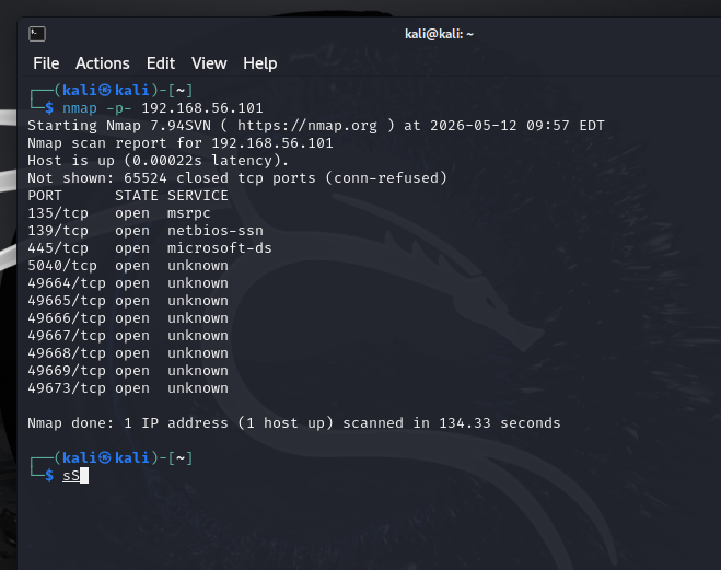 带 -sC 的 Nmap