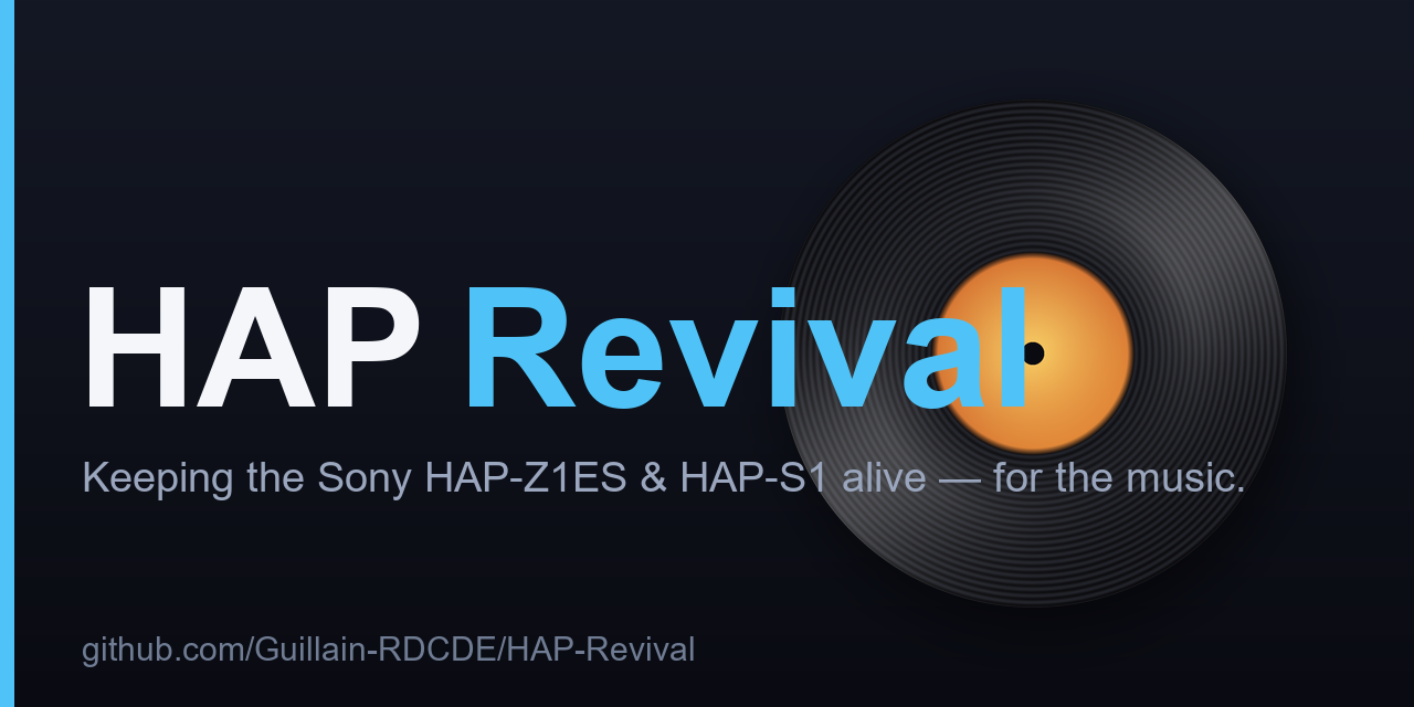 HAP Revival — keeping the Sony HAP-Z1ES & HAP-S1 alive