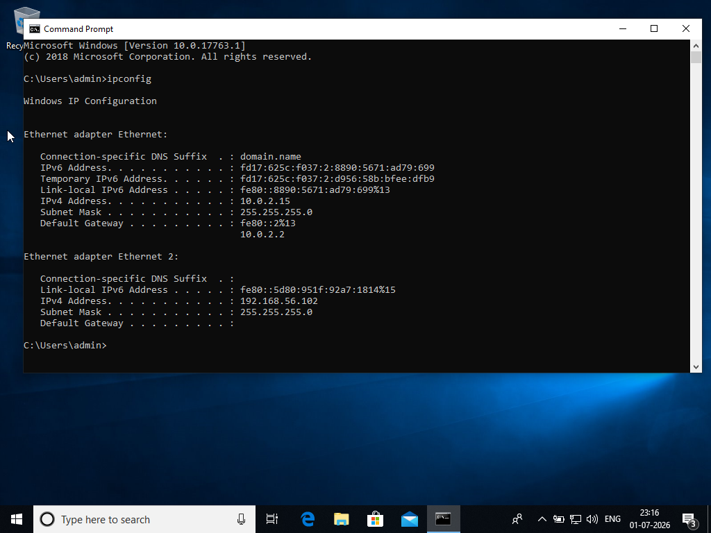 Windows 10 IP