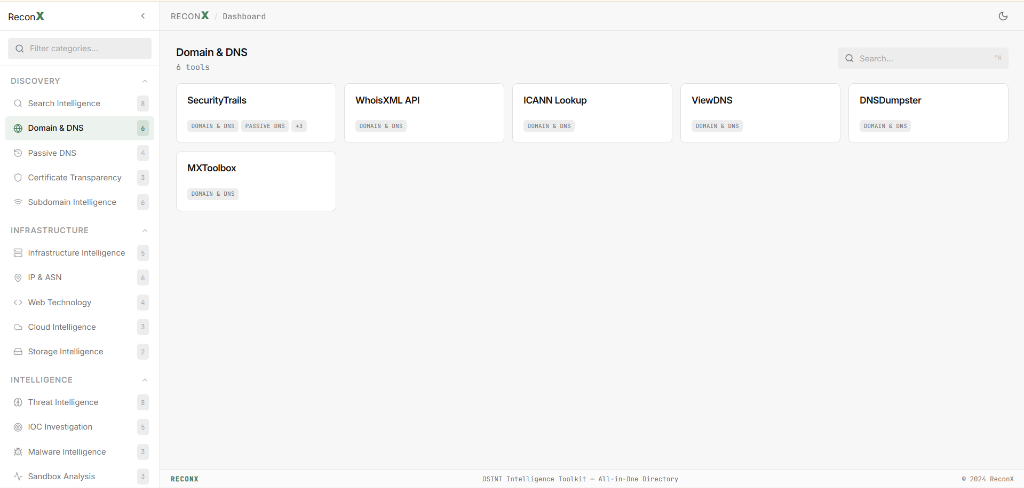Domain & DNS Dashboard