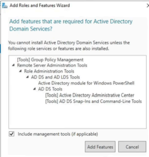 所需的 Active Directory 功能