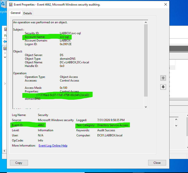 Windows 事件特征