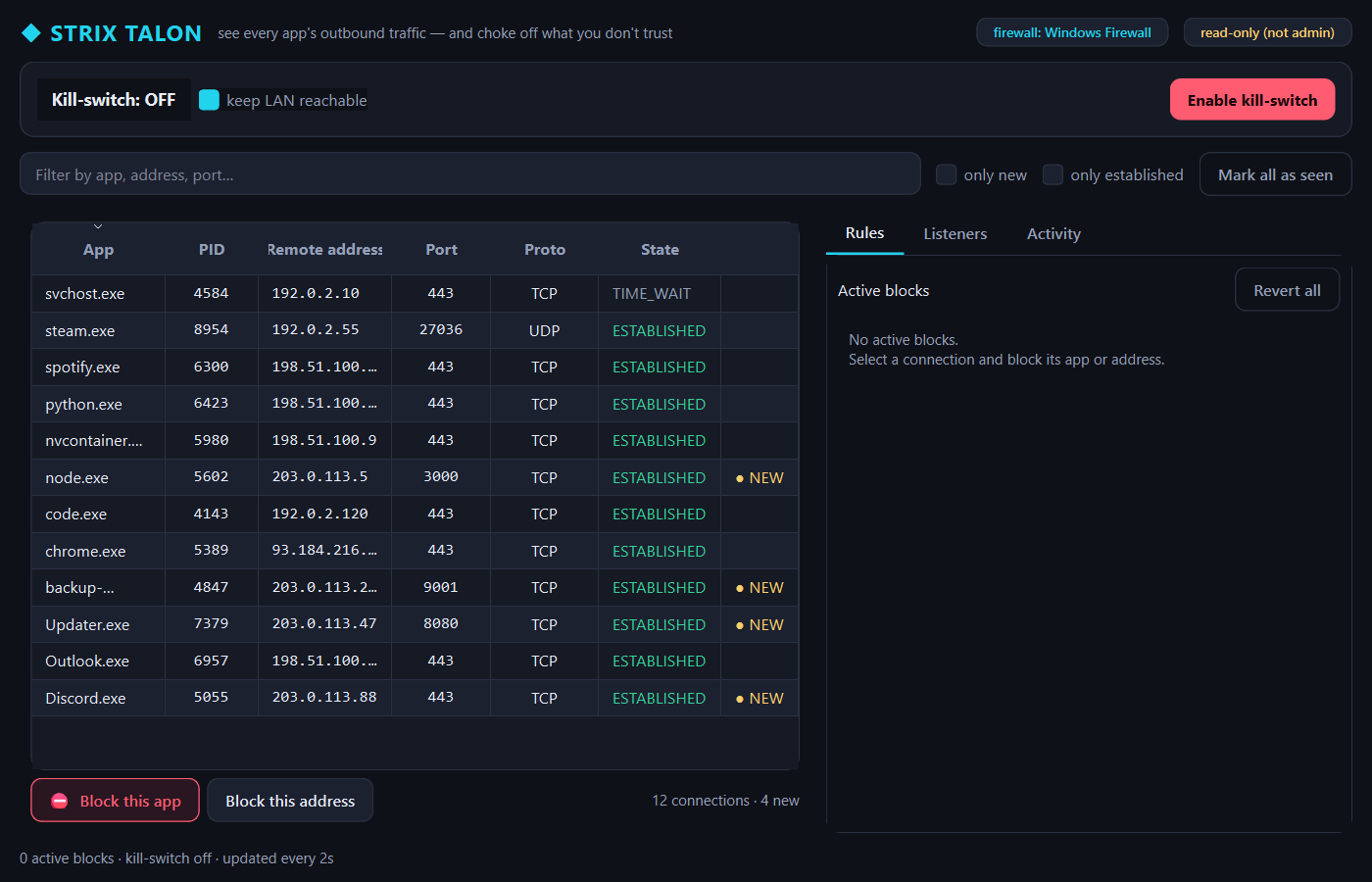 Strix Talon - screenshot