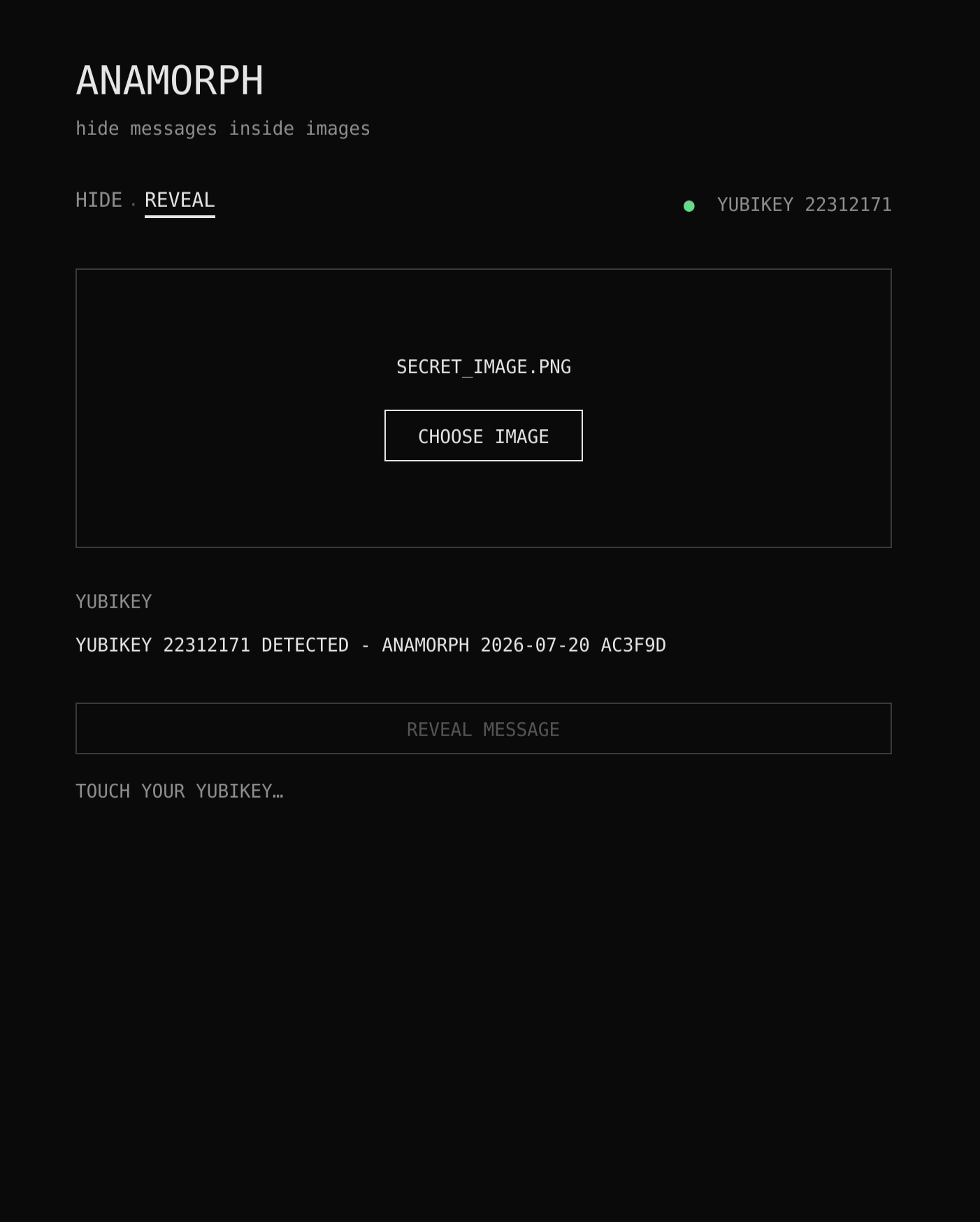 decryption waits for a physical touch
