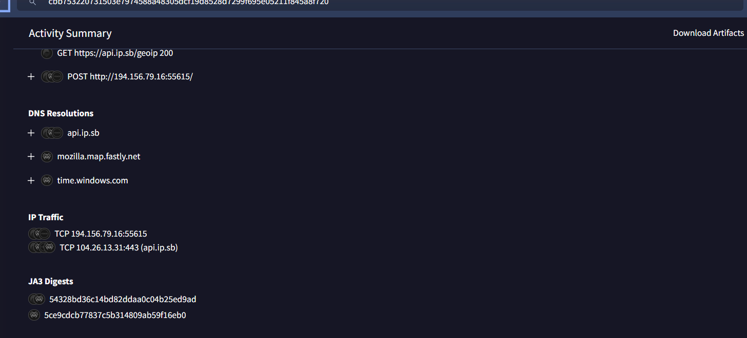 JA3 TLS 指纹和额外的内存特征域名