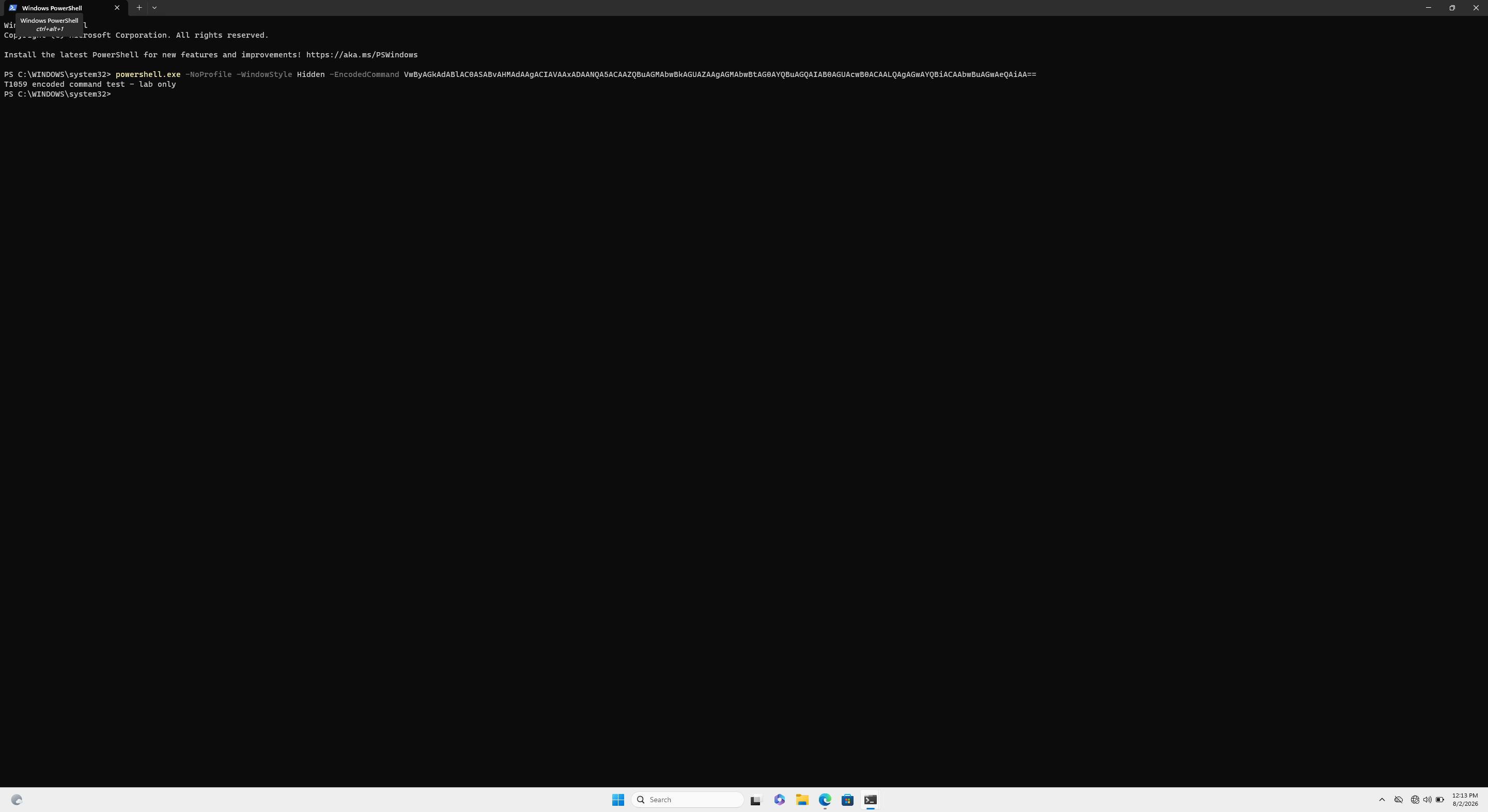 在 WIN11 上执行的编码 PowerShell