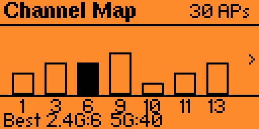 Channel Map — band congestion + best channel