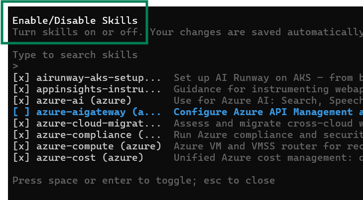 Codex 启用禁用 Skills