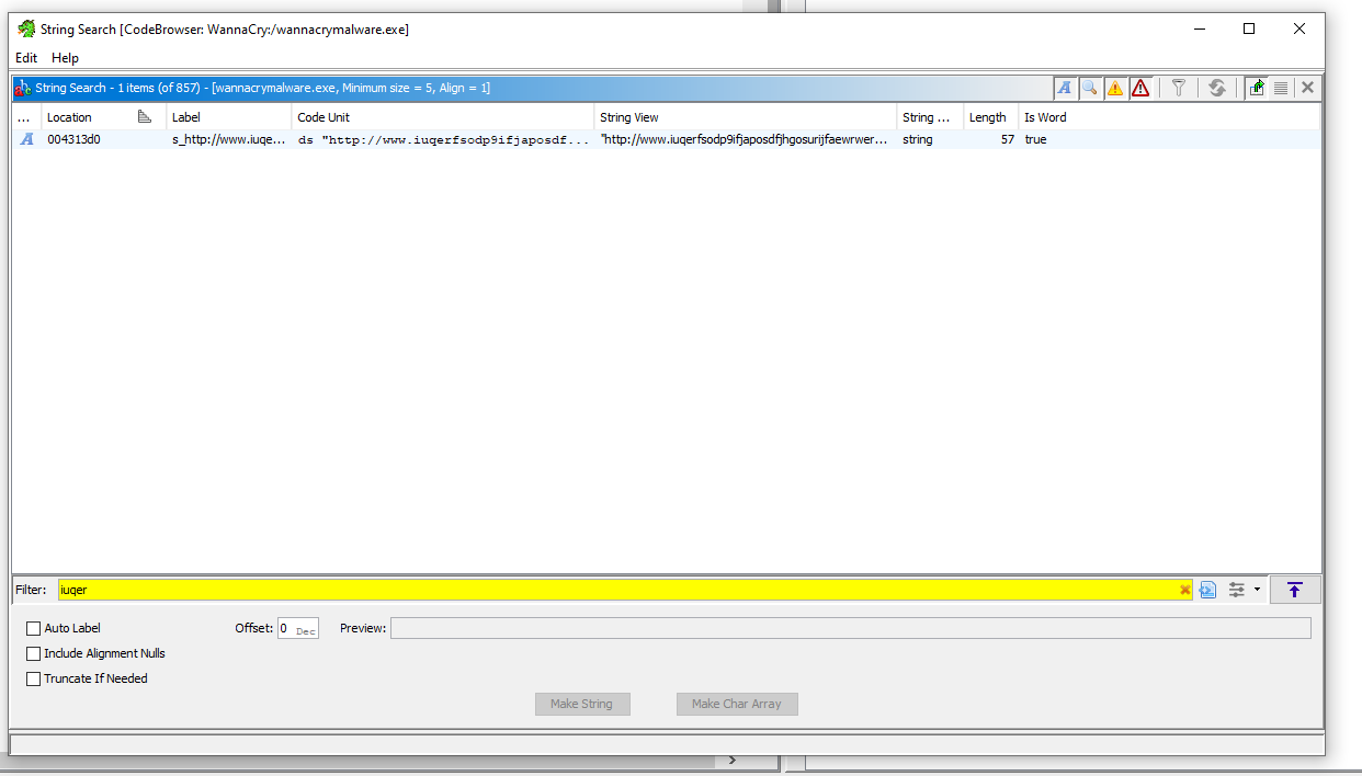 String search