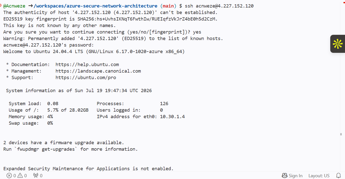 SSH Web VM