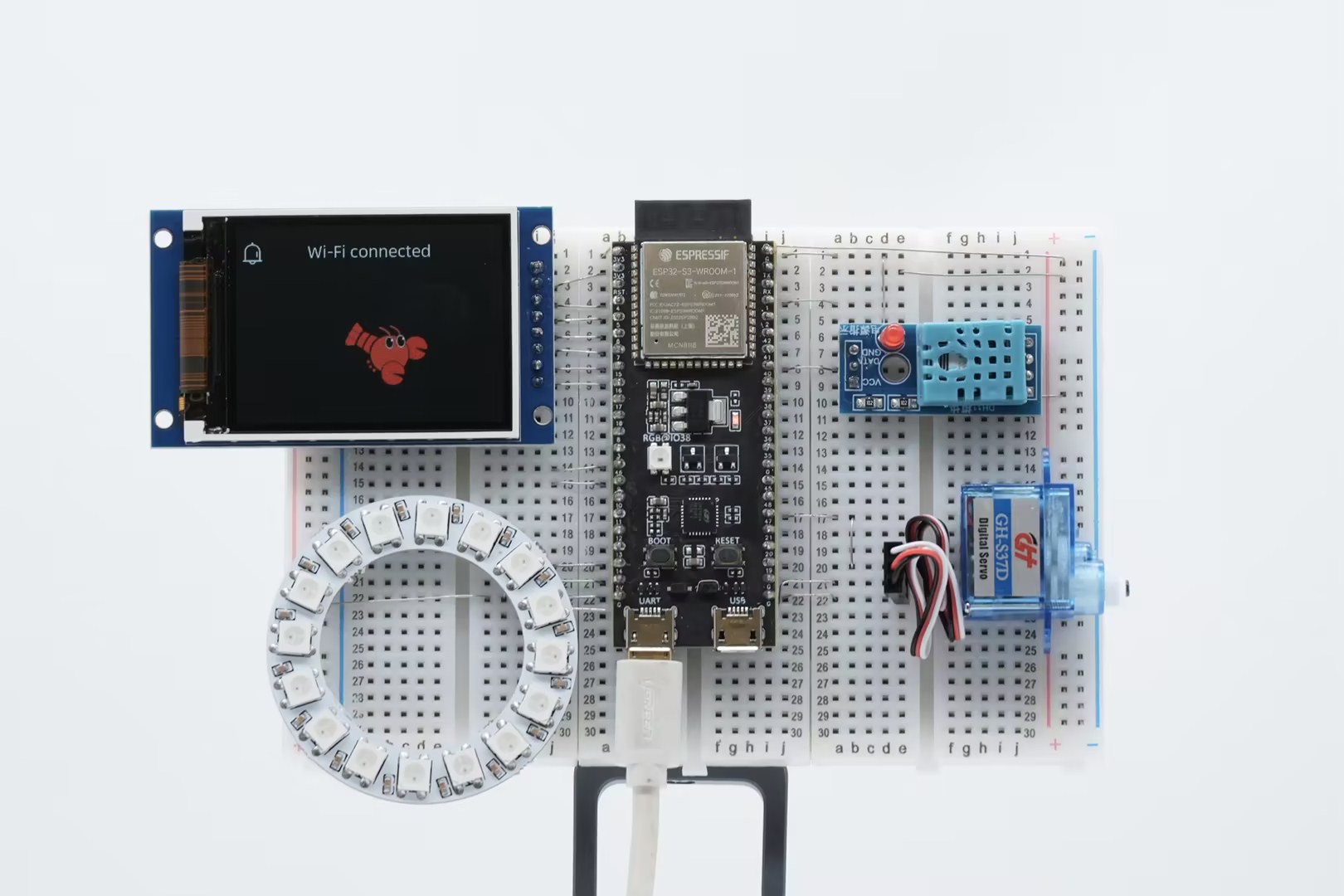 ESP-Claw on ESP32-S3 Breadboard