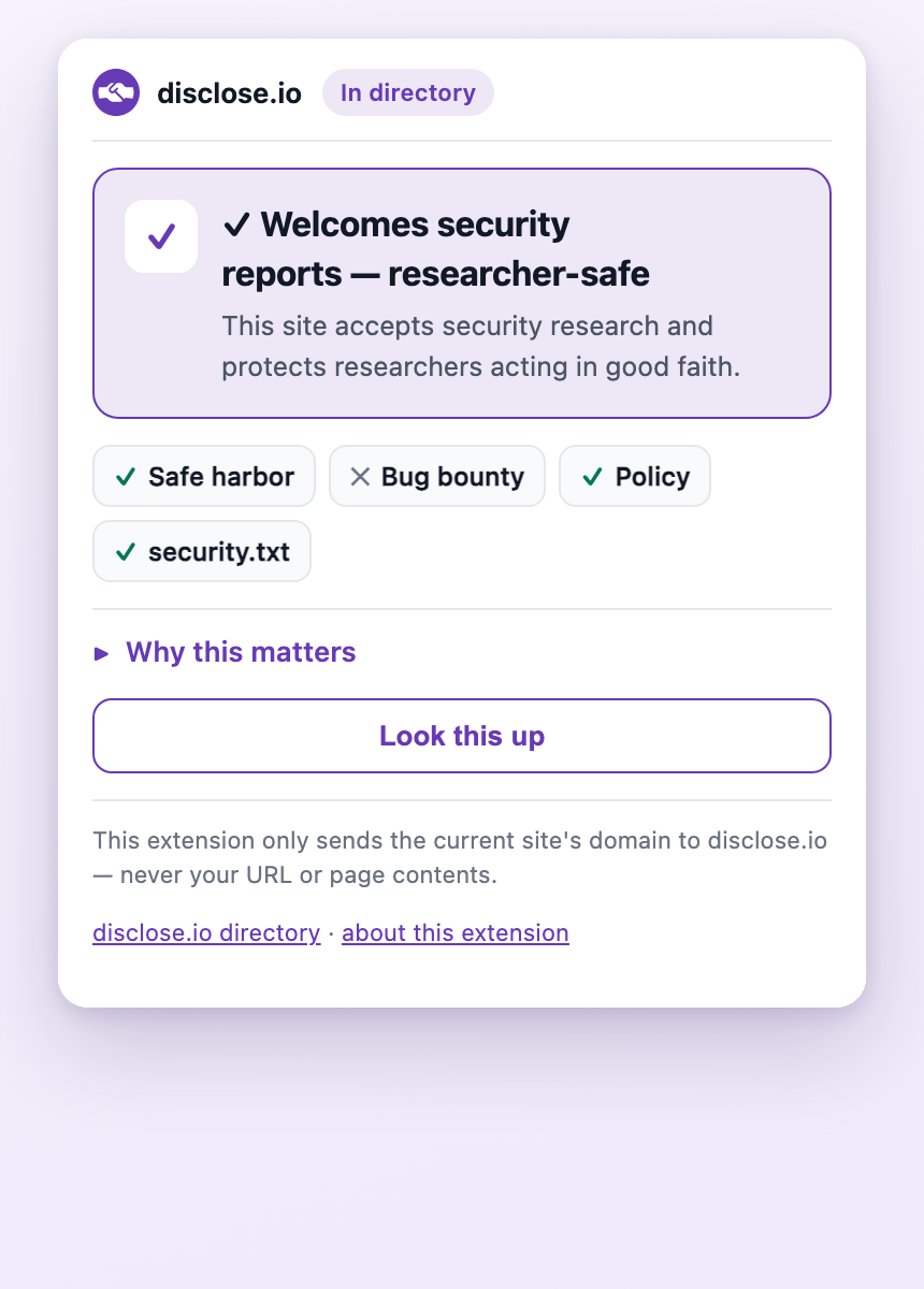 Safe harbor