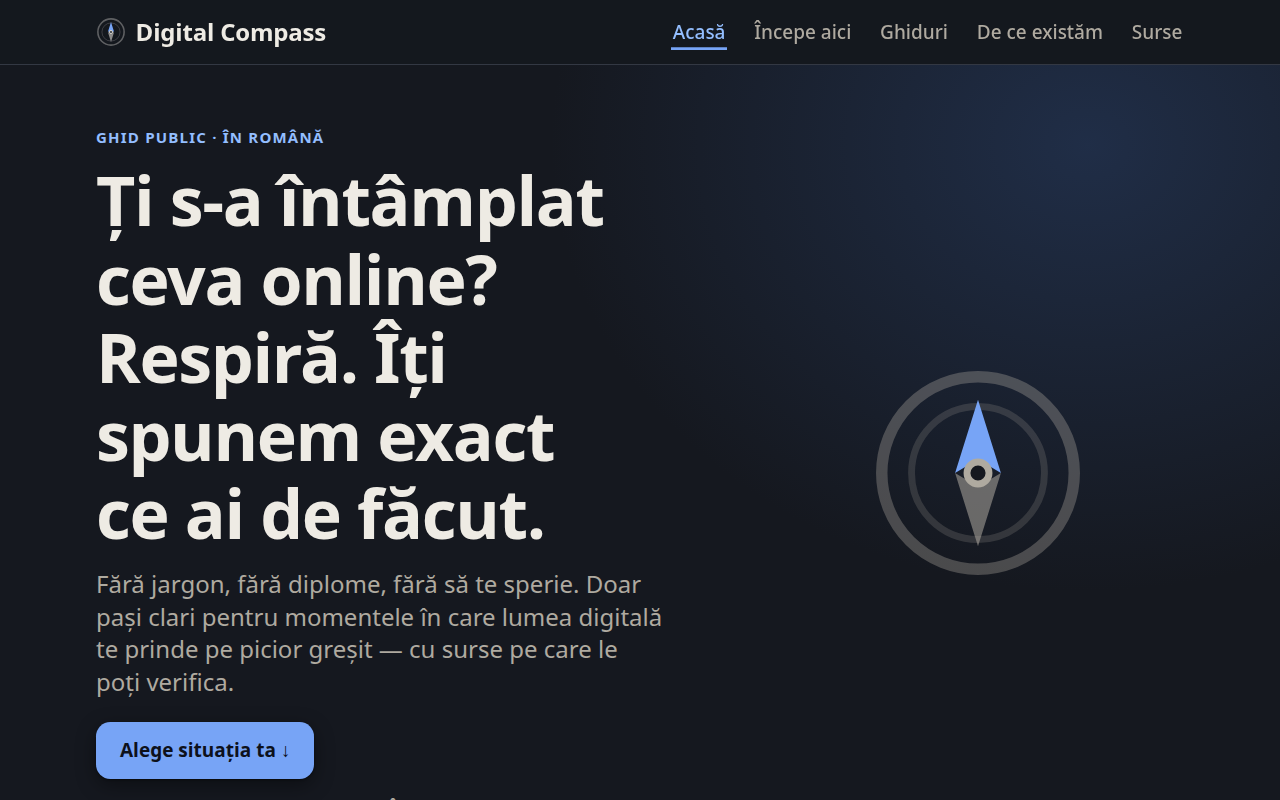 Digital Compass — 罗马尼亚语公开数字安全指南