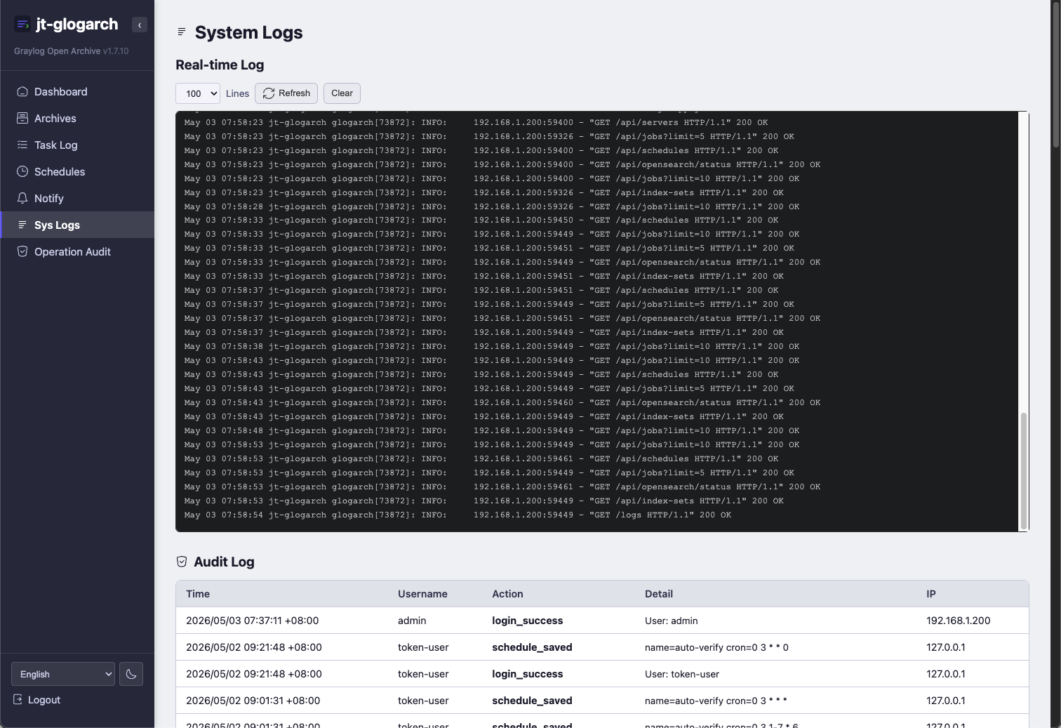 System Logs