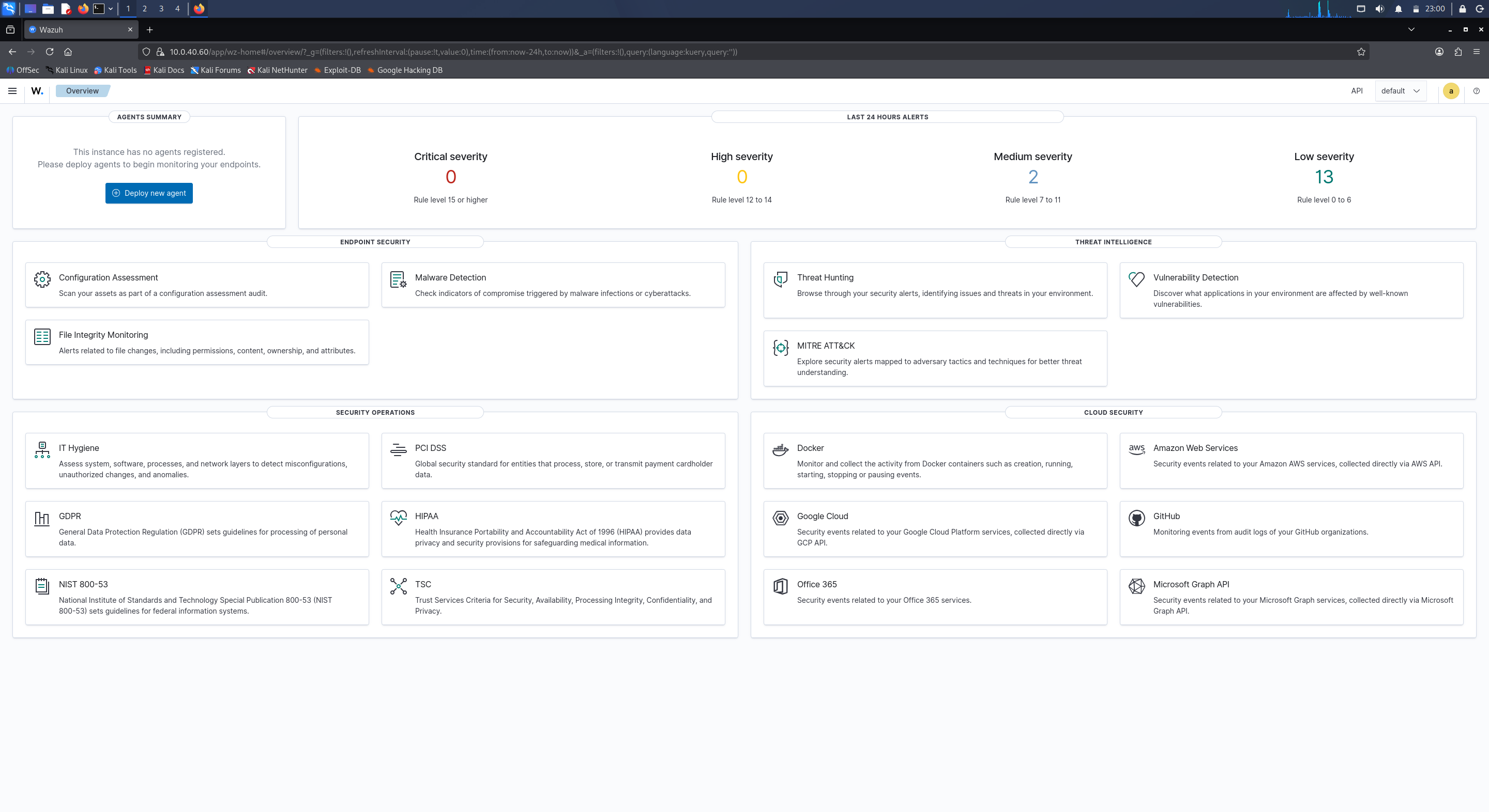 Wazuh dashboard 在线