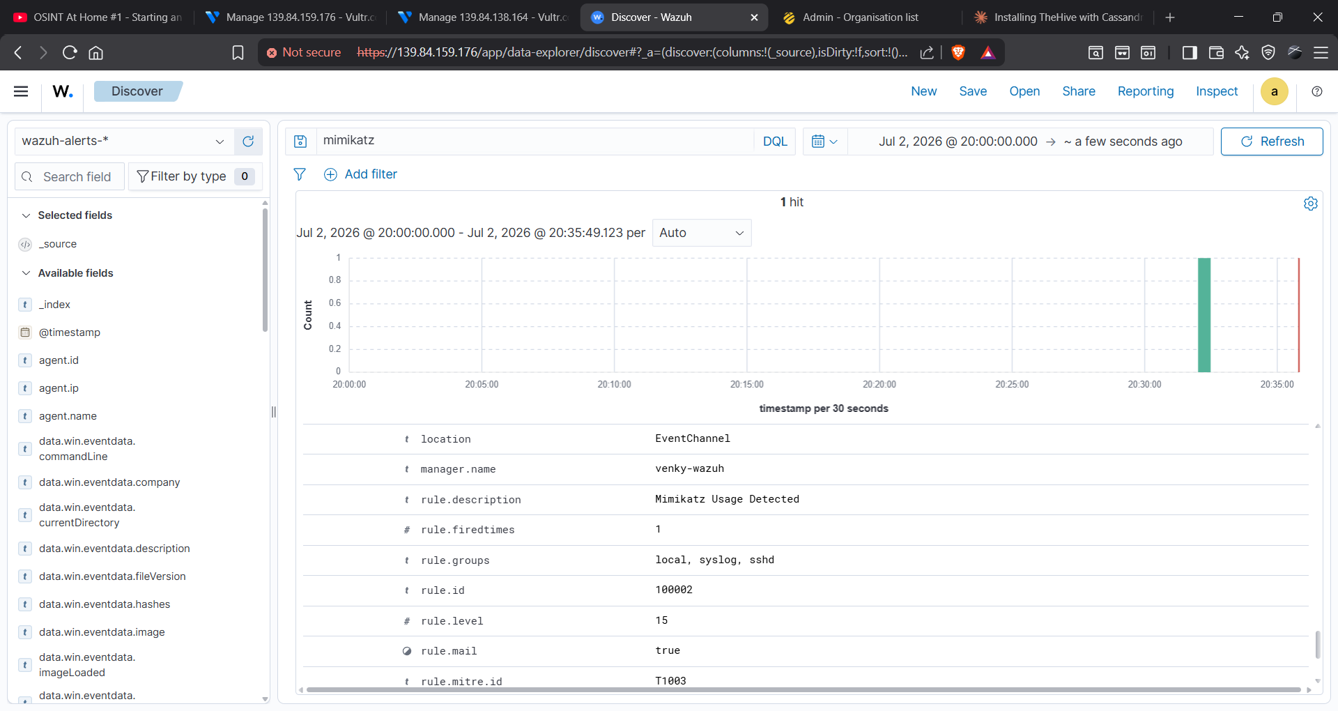 Shuffle webhook 接收 Wazuh 告警